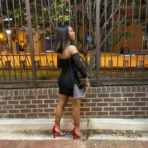 Women’s black cocktail dress